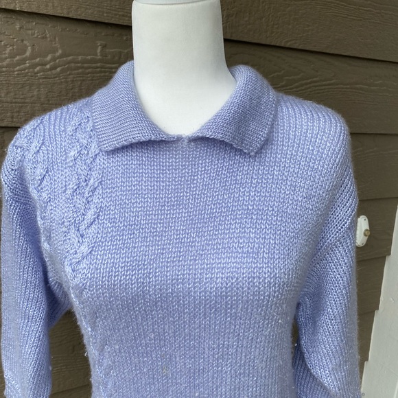 Alison J vintage womens knit sweater lavender - Picture 7 of 12